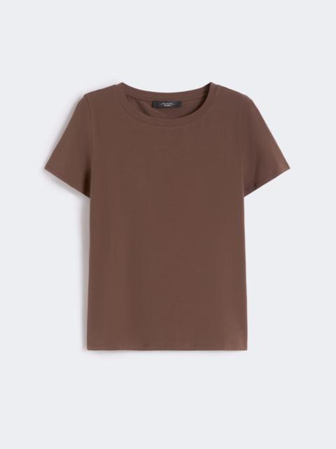 WEEKEND Max Mara Stretch jersey basic T-shirt - CHOCOLATE
