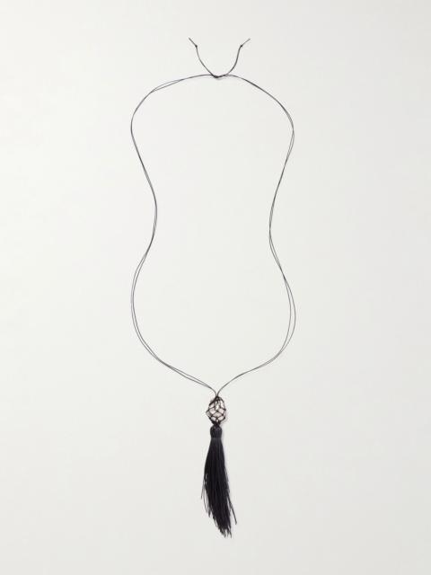 ALIGHIERI Melody cord and silver necklace Silver