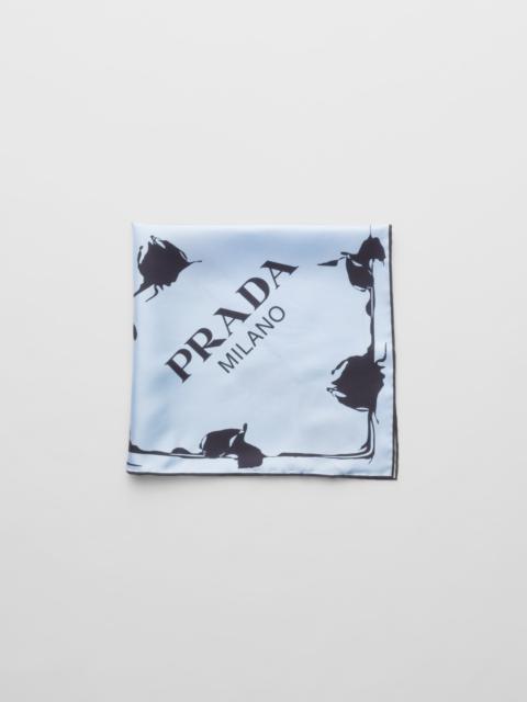 Prada Printed twill scarf