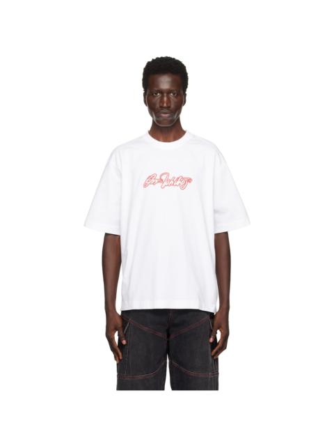 Off-White White Script Outline Skate T-shirt