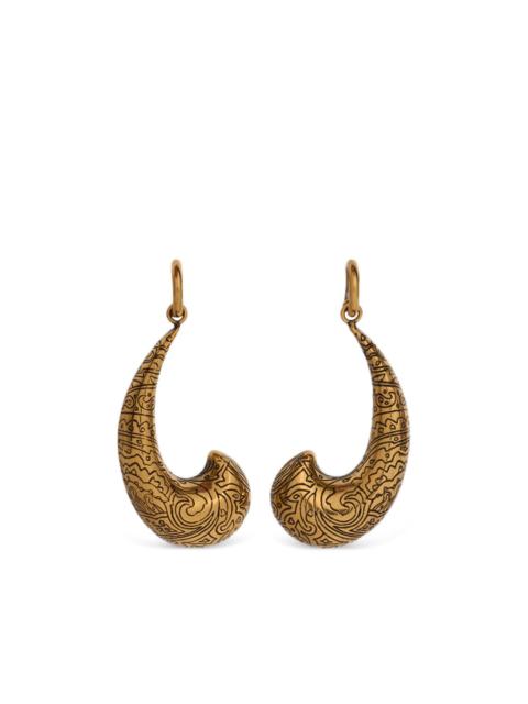 Etro enamelled Paisley earrings