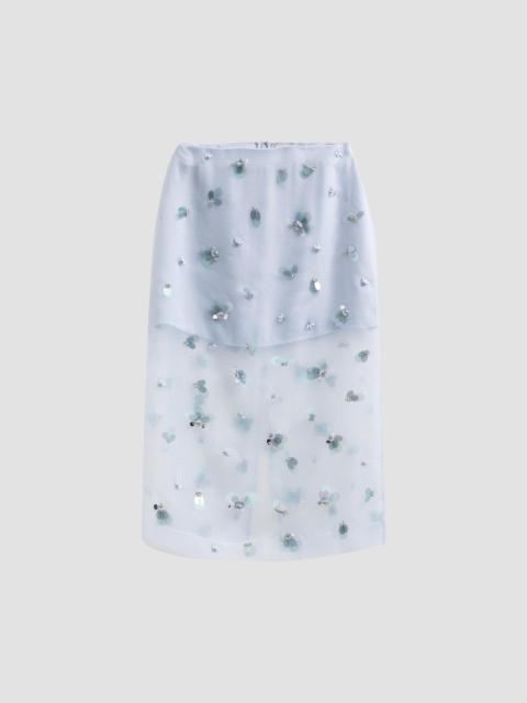 SIMKHAI Women's Delilah Silk Midi Skirt - Periwinkle Sky