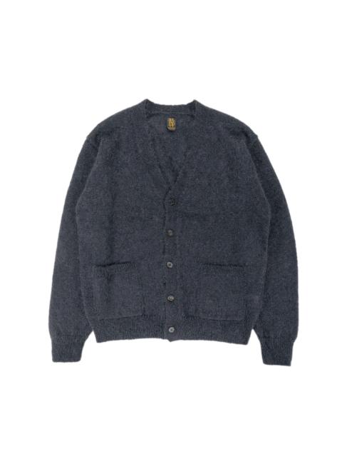 BATONER Pure Mohair V Cardigan Charcoal Blue