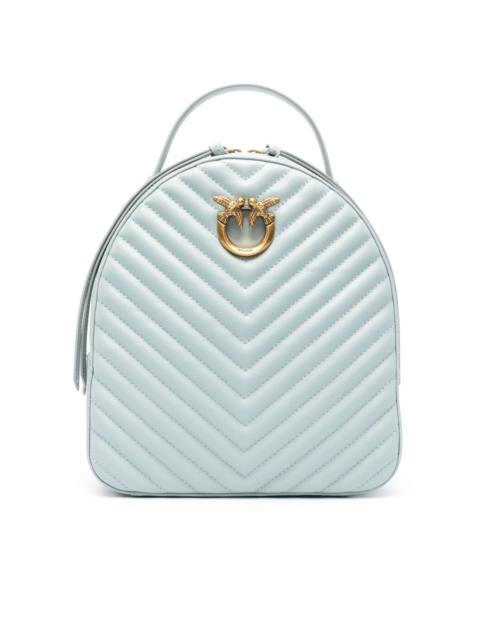 PINKO Love quilted leather backpack