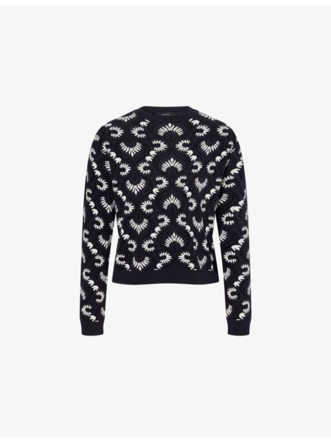 WEEKEND Max Mara Jacquard Crewneck Knitted Jumper