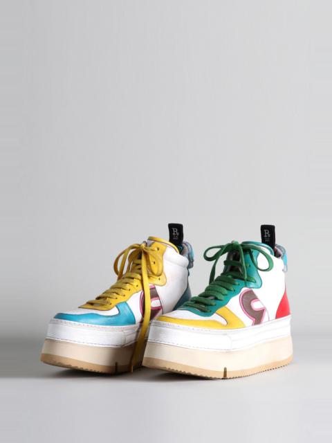 The Riot Leather High Top - Multicolor | R13 Denim Official Site