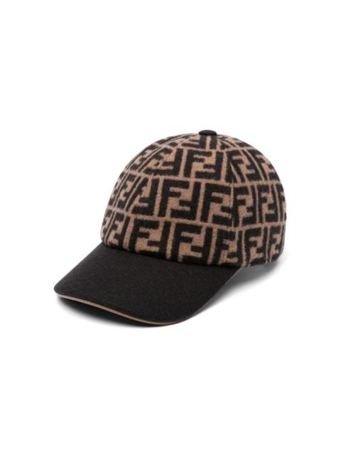 FENDI FF-pattern jacquard wool cap