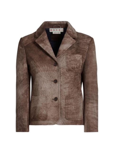tie-dye leather jacket