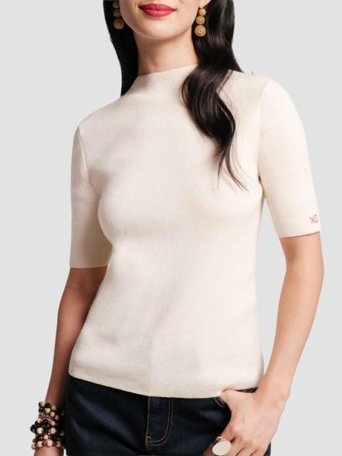 FRANCES VALENTINE Women's Marie Cotton Sweater - Oyster