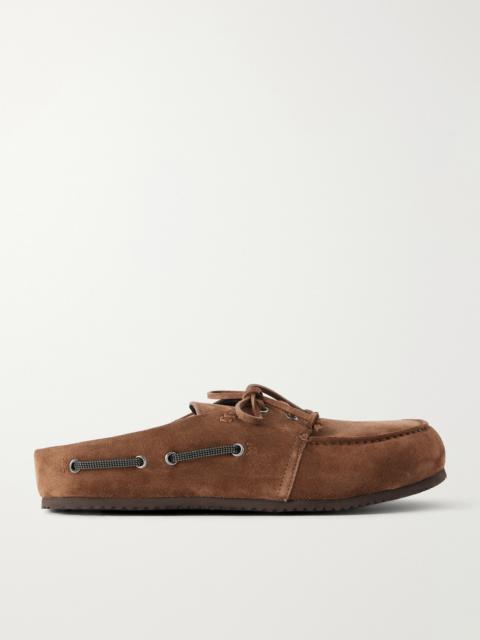 Brunello Cucinelli Suede Slip-on Mules