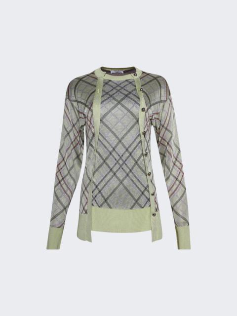 rabanne Pull On Cardigan Almond Check