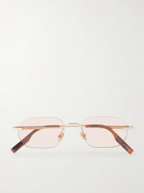 Dior DiorBlackSuit S19U Square-Frame Gold-Tone Sunglasses