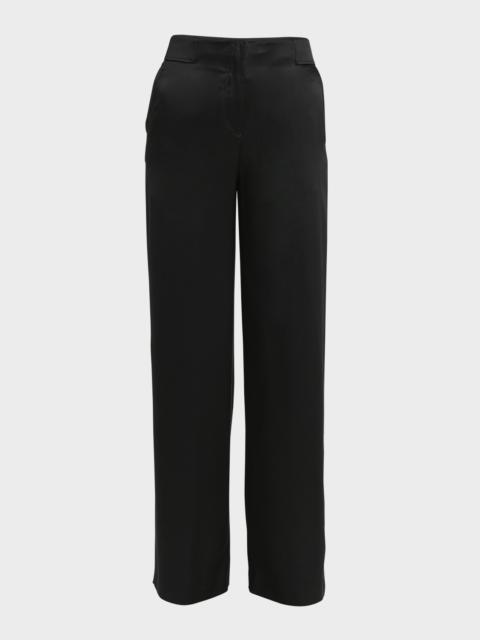 GIORGIO ARMANI Silk Wide-Leg Trousers