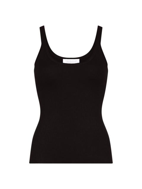GABRIELA HEARST Cinxia Knit Tank Top in Black Cashmere Silk