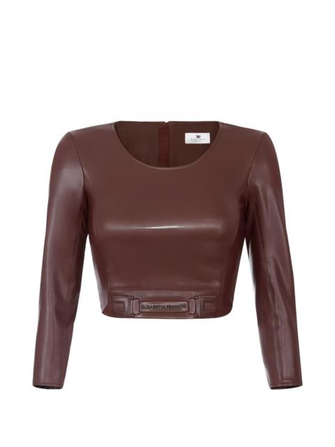ELISABETTA FRANCHI embossed logo-detail top