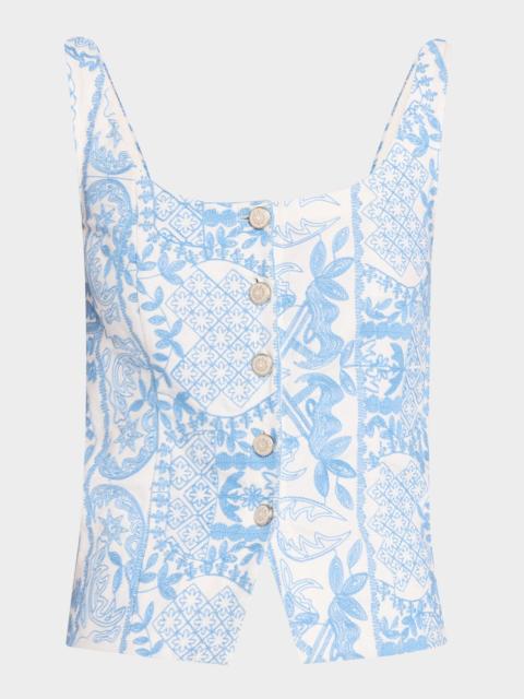 Love the Label Lenora Button-Front Top