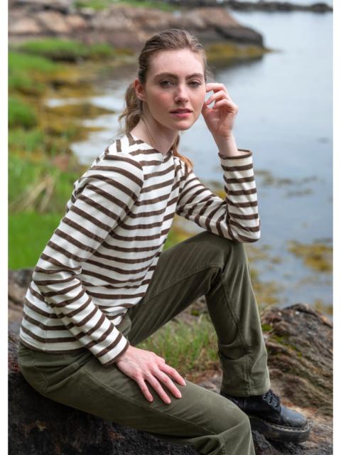 SAINT JAMES MERIVELOURS - Fancy Breton Top with Velvet Stripes