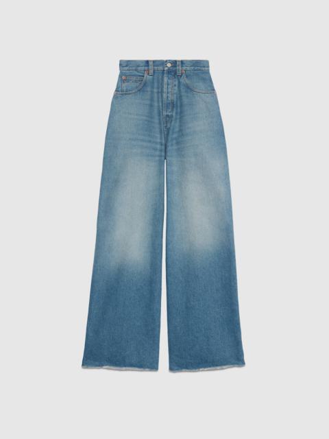 Denim pant with slim Horsebit