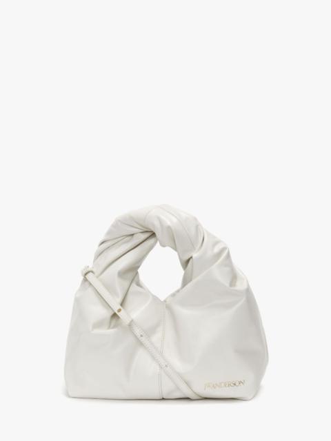 MINI TWISTER HOBO WITH STRAP - LEATHER CROSSBODY BAG
