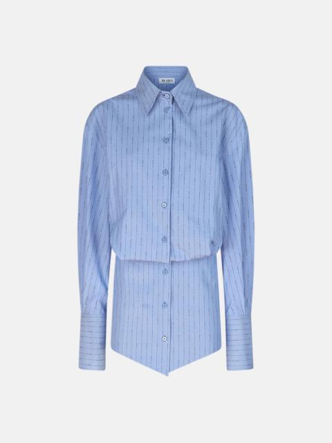 ''SILVYE'' NAVY BLUE AND SKY MINI DRESS