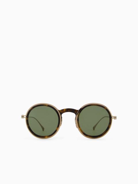 GIORGIO ARMANI Men’s round sunglasses