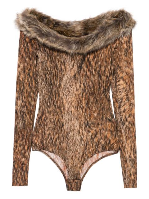 MM6 Maison Margiela animal-print bodysuit