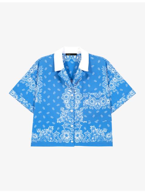 maje Bandana-Print Relaxed-Fit Cotton Shirt