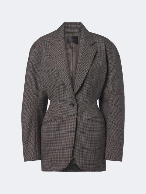 MUGLER Checked oversized wool jacket
