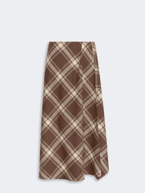 WEEKEND Max Mara LANOSO Wool twill skirt - BROWN