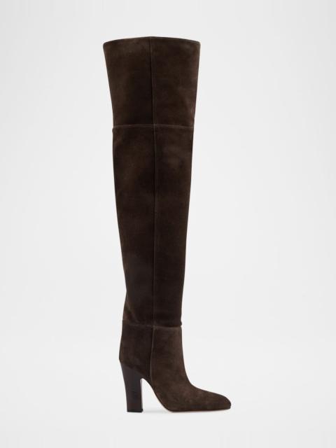 PARIS TEXAS Lavinia Suede Over-the-Knee Boots