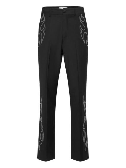 PHILIPP PLEIN flame-stud tailored trousers