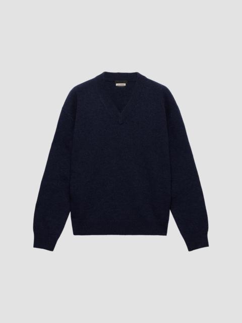 Prada Men's Re-Cashmere V-Neck Sweater - Blue