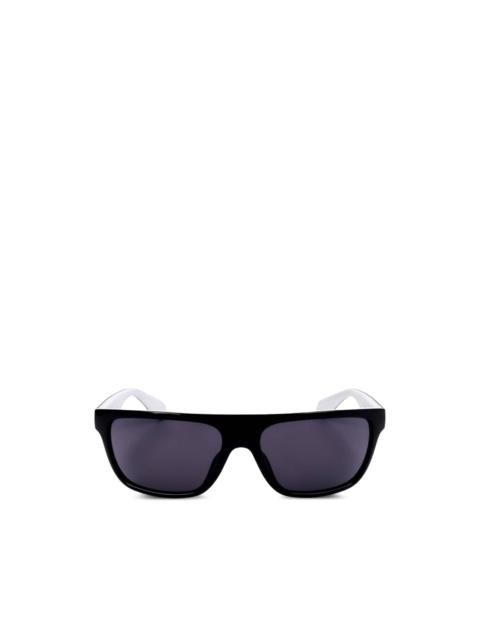 adidas logo-print rectangle-frame sunglasses