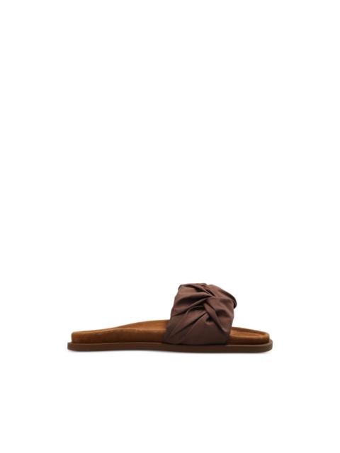 INUIKII ruched flat sandals