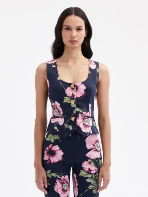 Oscar de la Renta POPPY COTTON TWILL VEST