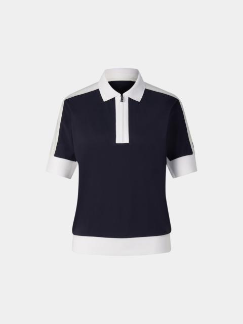 BOGNER Arabell functional short-sleeved top in Navy blue/white