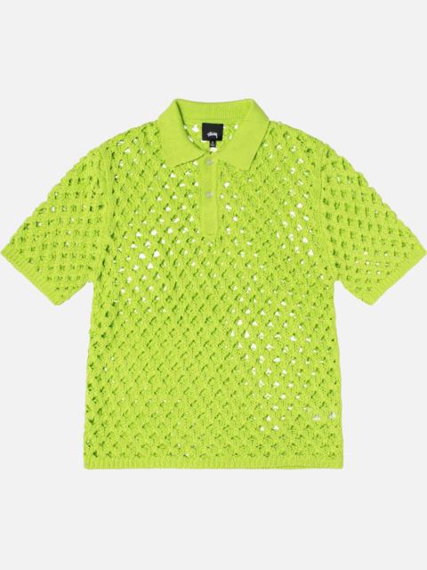 Stüssy Stussy Big Mesh Polo Sweater | REVERSIBLE