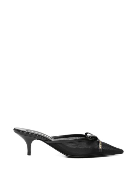 Miu Miu Miu Miu Bow-detail Pointed-toe Mules