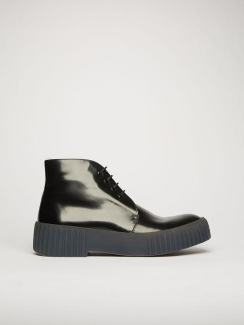 Acne Studios Leather chukka shoes black/grey