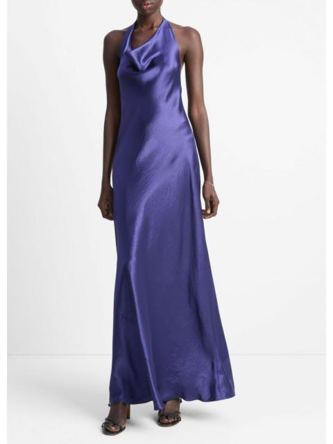 Vince Satin Cowl-Neck Maxi Dress