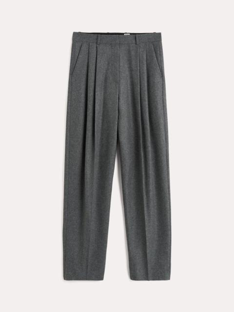 Double-pleated tailored trousers grey mélange