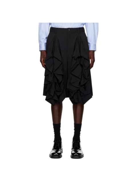 Comme des Garçons Homme Plus Black Wool Tropical Shorts