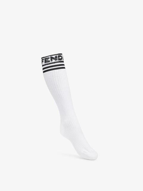 FENDI White terry socks