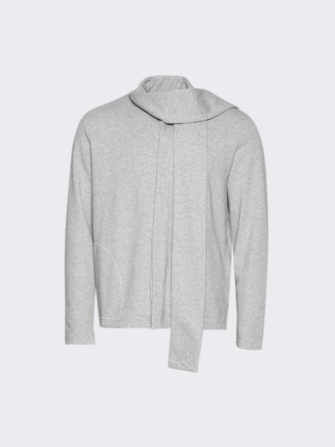 MM6 Maison Margiela Sleeve Scarf Sweatshirt Light Grey Melange