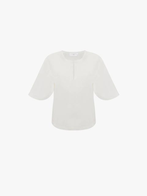 Victoria Beckham Stretch Cotton Top In White
