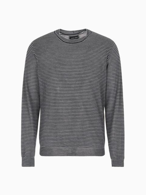 Icon striped cashmere crew-neck jumper