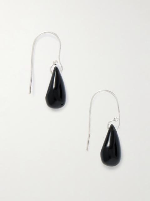 Sophie Buhai Droplet Silver Onyx Earrings
