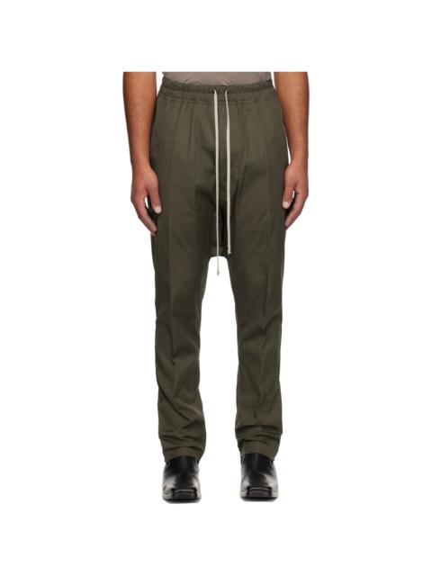Rick Owens Khaki Concordians Drawstring Long Trousers