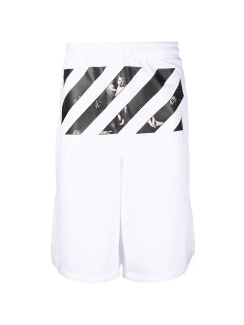 Off-White Caravaggio Diag track shorts