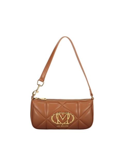 Moschino metallic logo shoulder bag